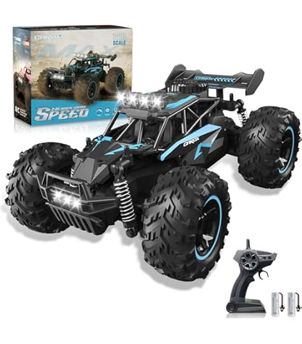 フィギュア付きオフロードRCカー RCカー オフロード 4WD LEDヘッドライト付き 1/16スケール